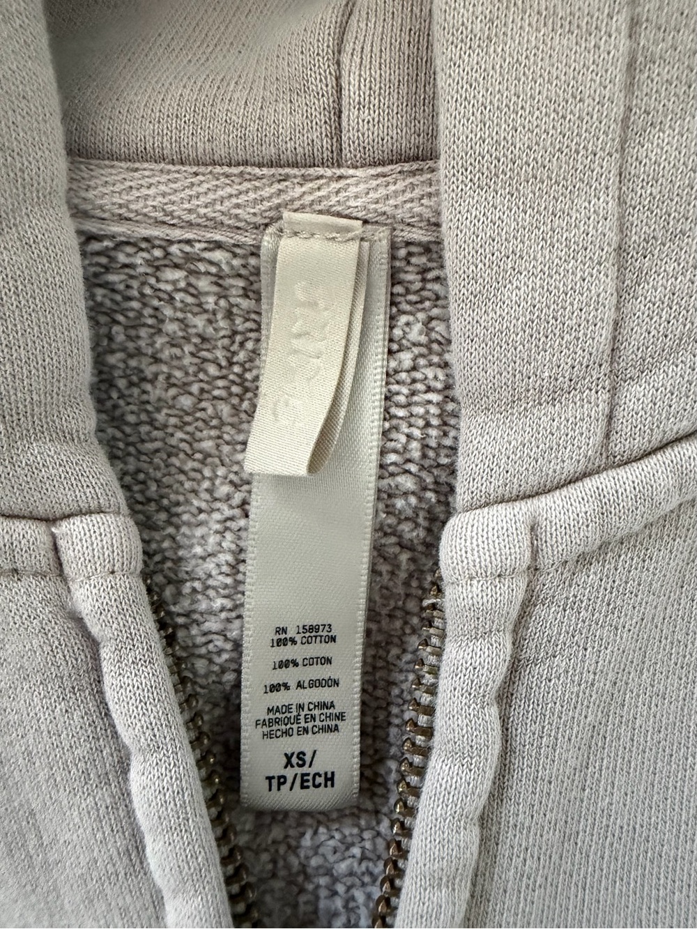 SKIMS Taupe Zip-Up Hoodie - Picture 3 of 3